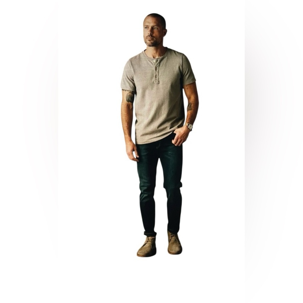 FLINT AND TINDER Slim Fit Tapered Jeans Dark Wash Size 33 x 32